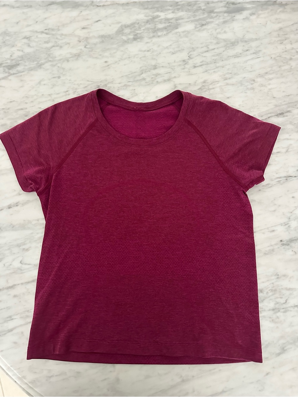 🍋Lululemon Crewneck Short Sleeve Swiftly  - Magenta Size 10 HEMMED by Lululemon